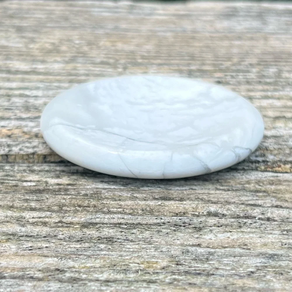 Howlite Worry Stone - Picture 3 of 3